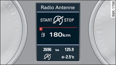 Instrument cluster: Engine stop temporarily unavailable